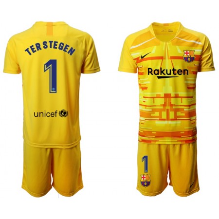 Jalkapallo Pelipaidat FC Barcelona Maalivahti TER STEGEN 1 Lasten paita II 2019-2020 Lyhythihainen